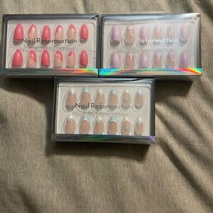 Nail Reformation Press-On Nails Set - Pink, Purple, Nude